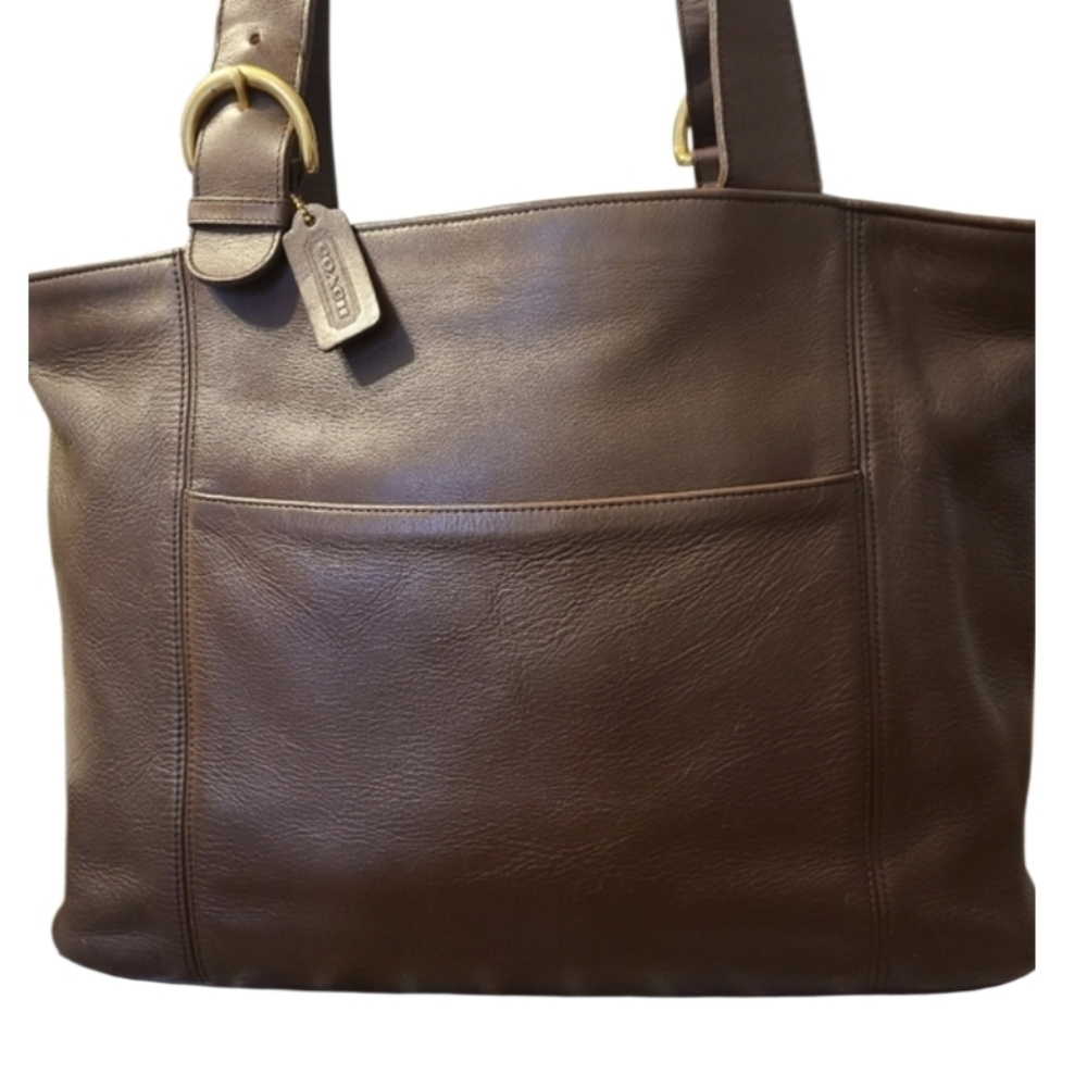 Coach Vintage 1996 Soho Large Zip Top Leather Tote Bag w/ Coach Dustbag In EUC - Picture 3 of 14